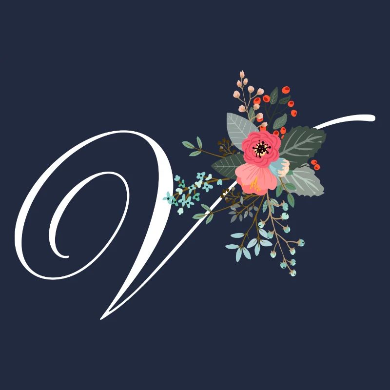 Buchstabe v Blumen