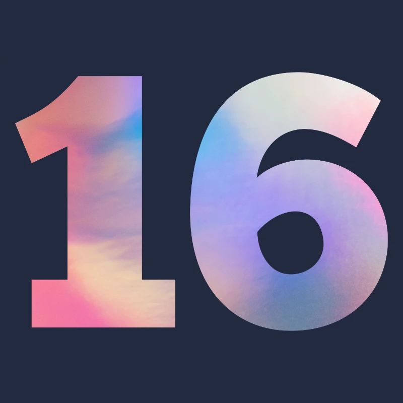 Numéro 16 coloré