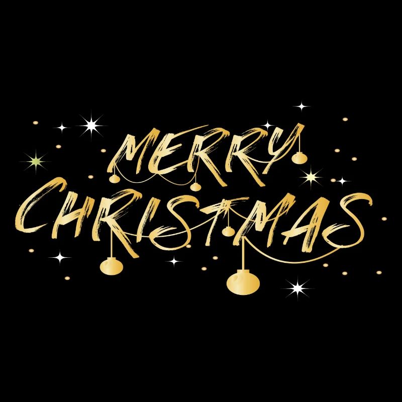 Police dorée Joyeux Noël