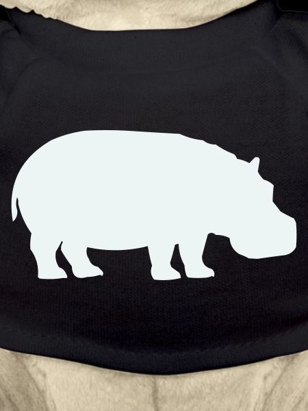 Blauer Hippo Silhouette