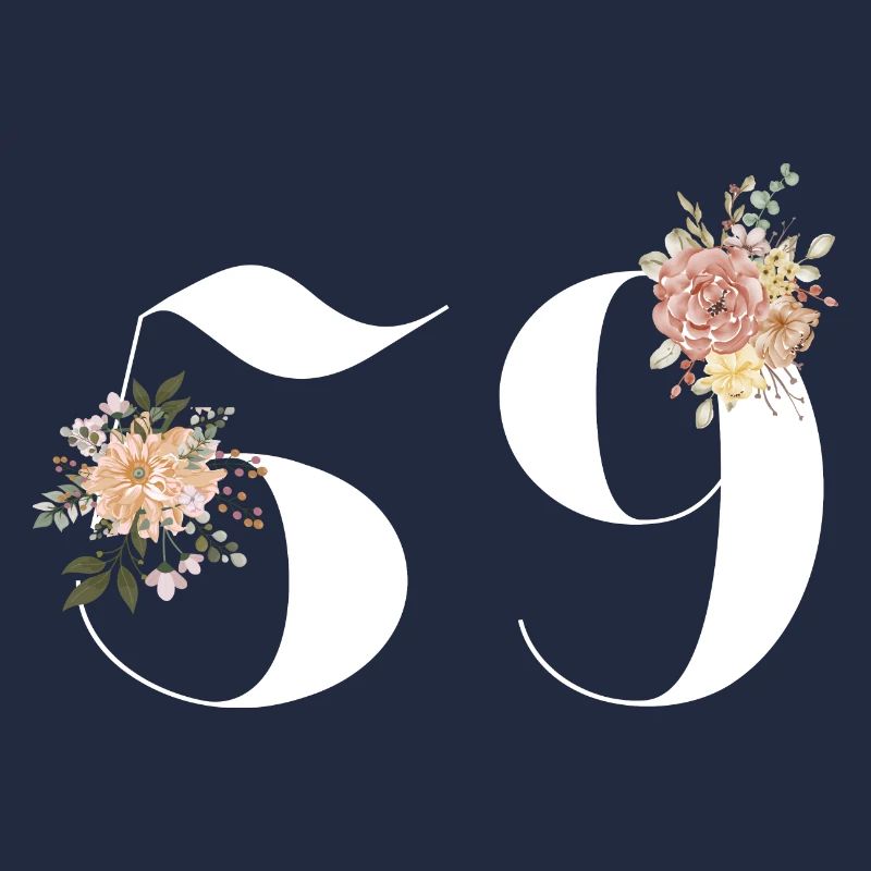 59e anniversaire fleuris (Cadeau de 59 ans)