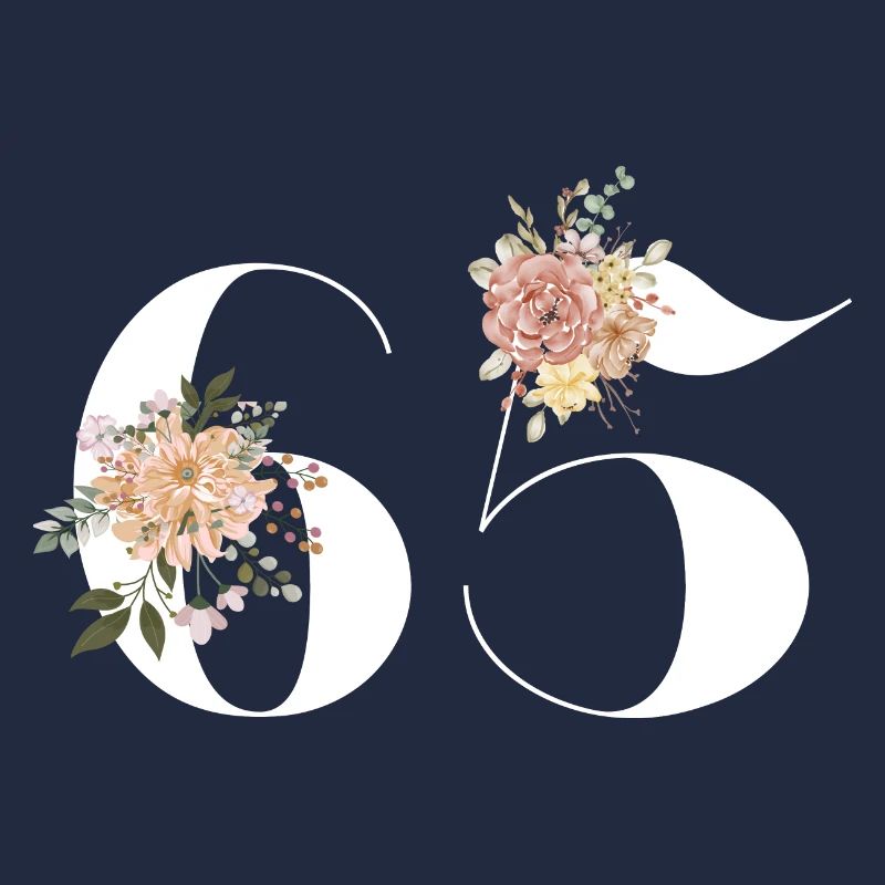 65e anniversaire fleuris (Cadeau de 65 ans)