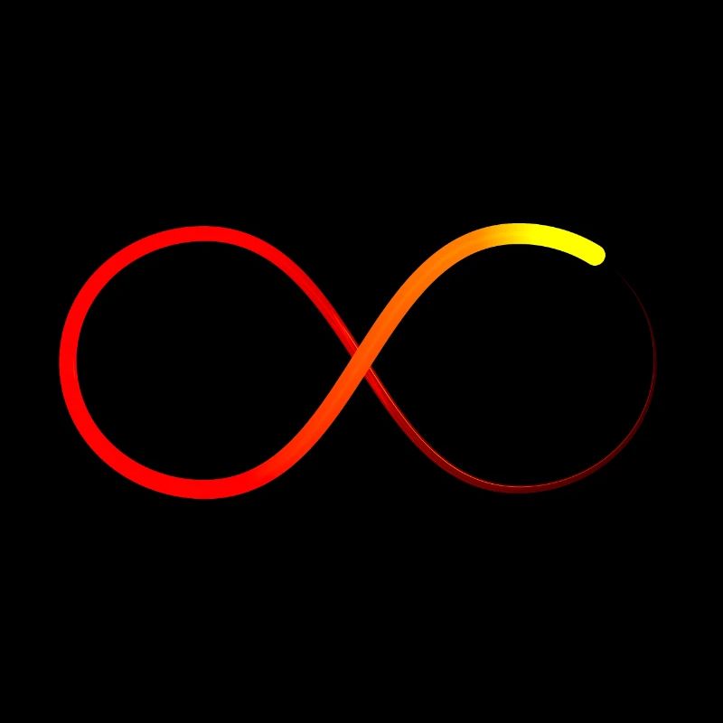 Infinite Infinity Symbol Red Orange Yellow V2
