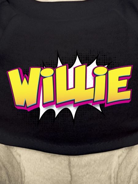 Willie Benutzerdefinierter Name Comic-Stil Pop-Art,