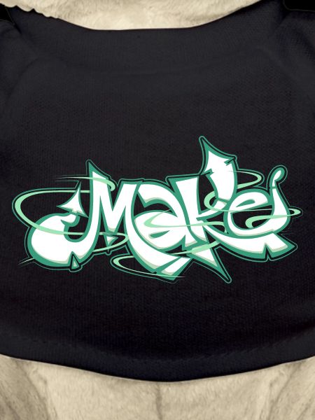 Green word make graffiti
