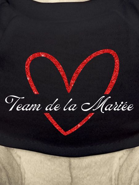 Rotes Herz Glitzer Braut Team
