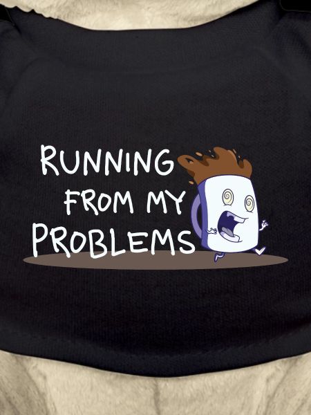 Running from My Problems – Kaffee Cartoon
