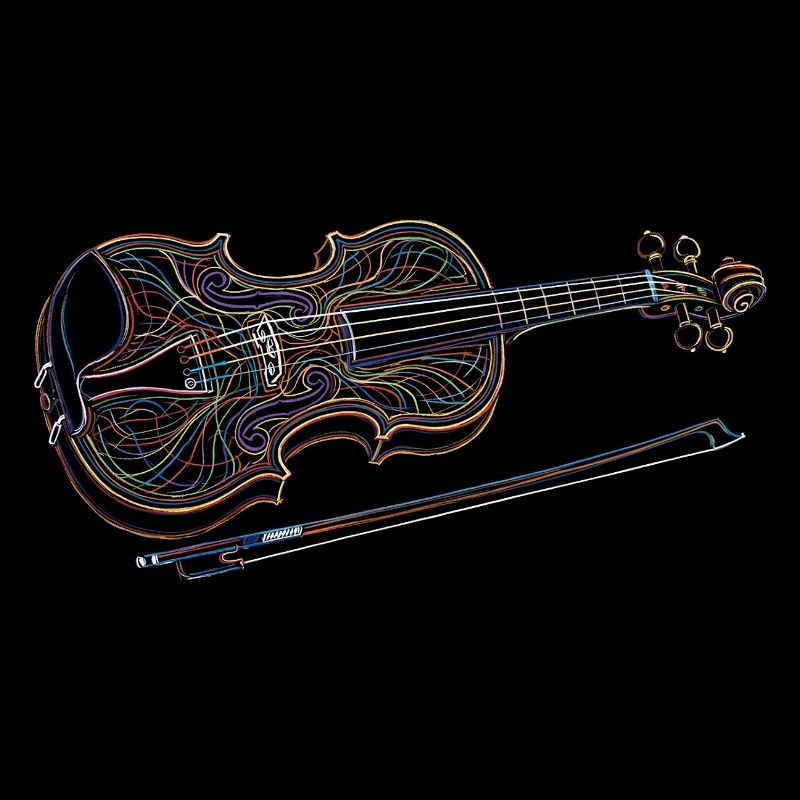 Instrument de musique de violon Dessin d’art Gravure