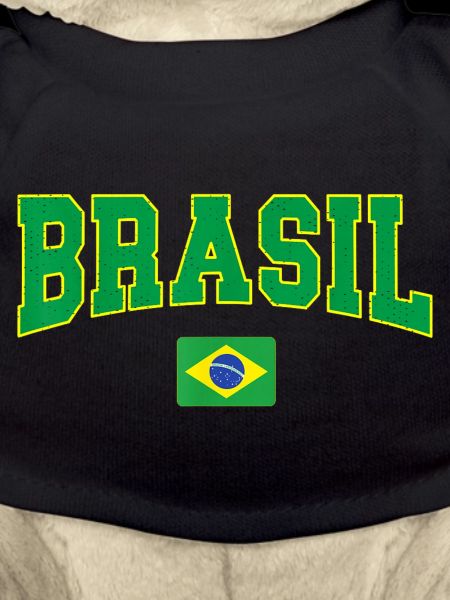 Brasil Block Letters with Flag