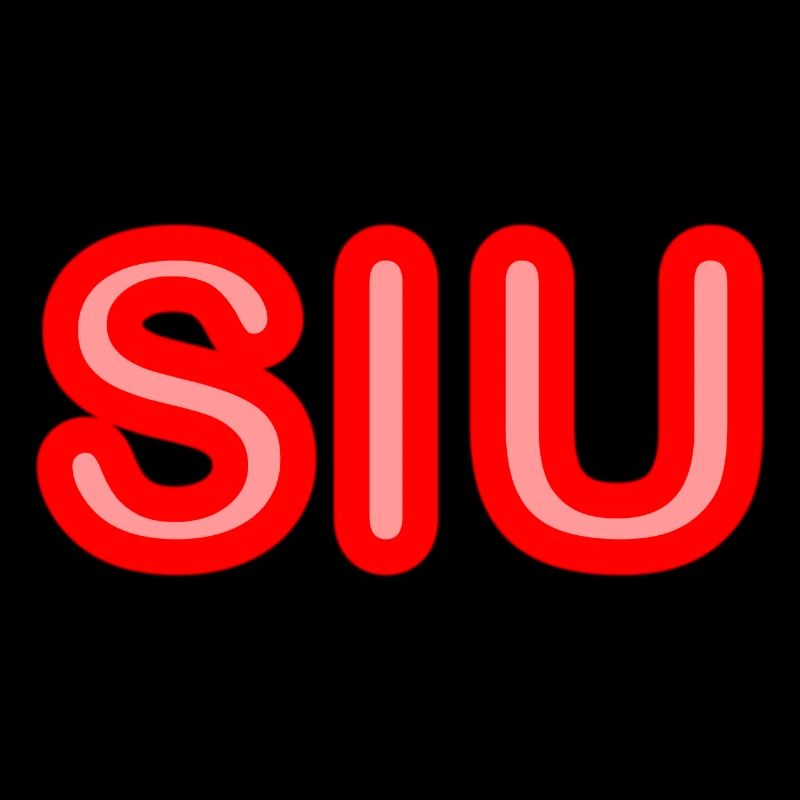 Jugendwort - Siu - Neonschrift in rot