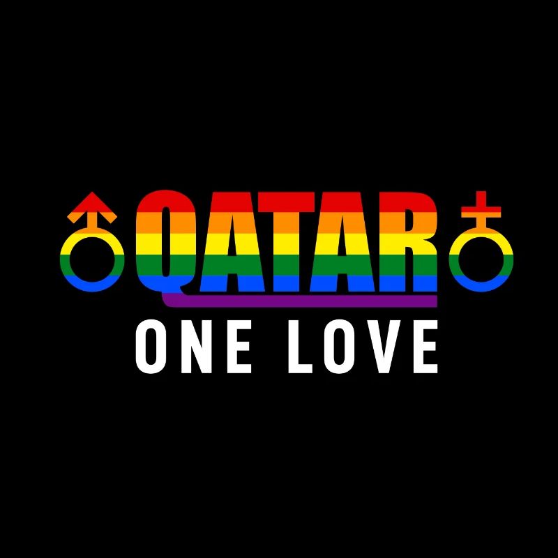 Qatar One Love Spruch Sprüche Regenbogen