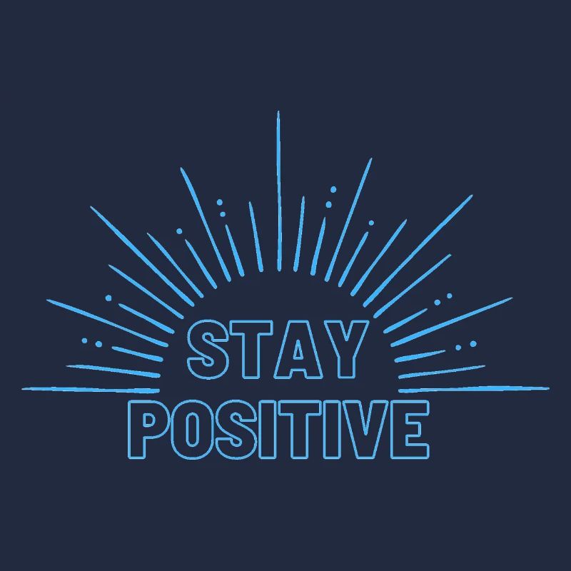 Restez positif en bleu