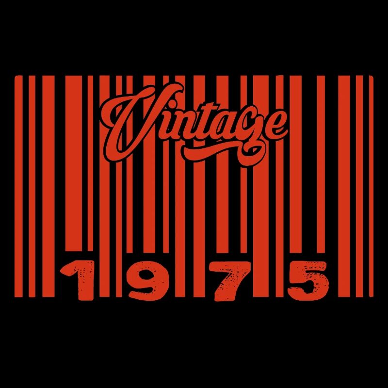 vintage 1975 né en 1975 50 ans bar code anniversai
