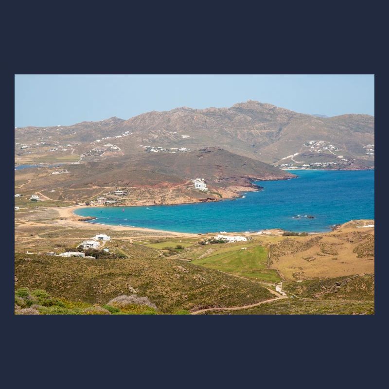 Plage de Paralia Ftelias Île de Mykonos Mer Égée du Sud