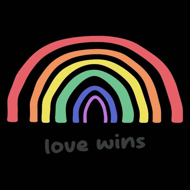 Liebesgrafik Liebe gewinnt Regenbogen
