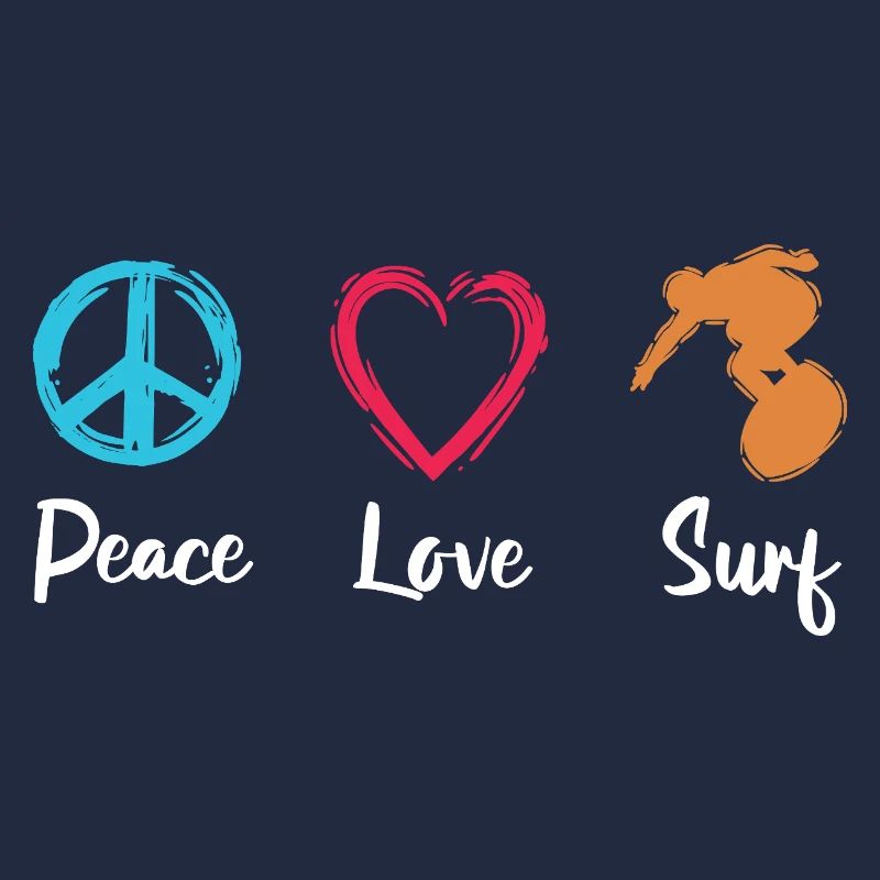 Frieden Liebe Surfen