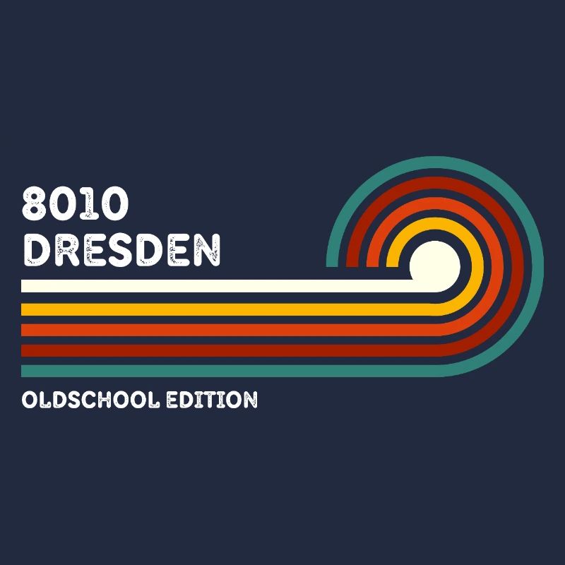 Dresden Retro Shirt 8010 Zip Code Vintage