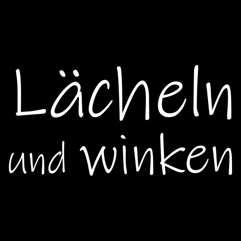 Lächeln und winken