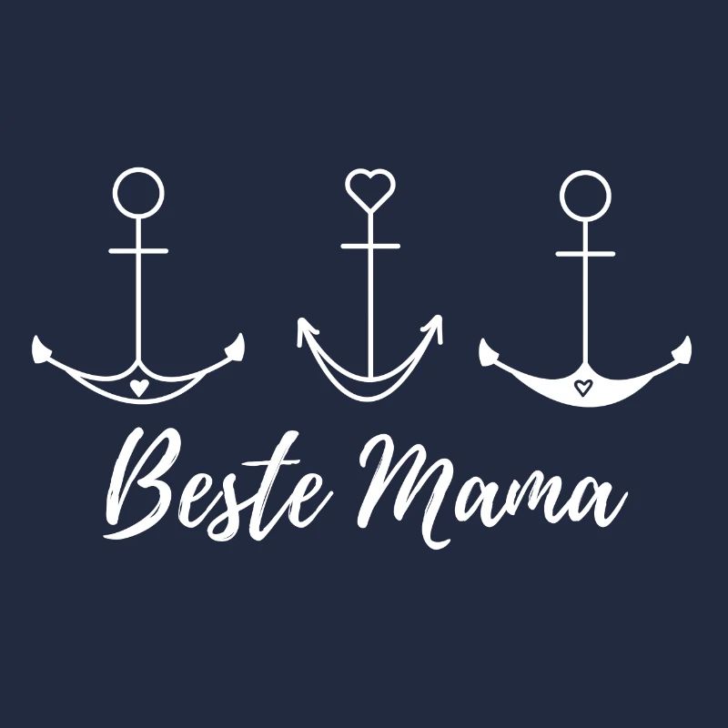 Anker mit Herz Spruch Beste Mama Muttertag