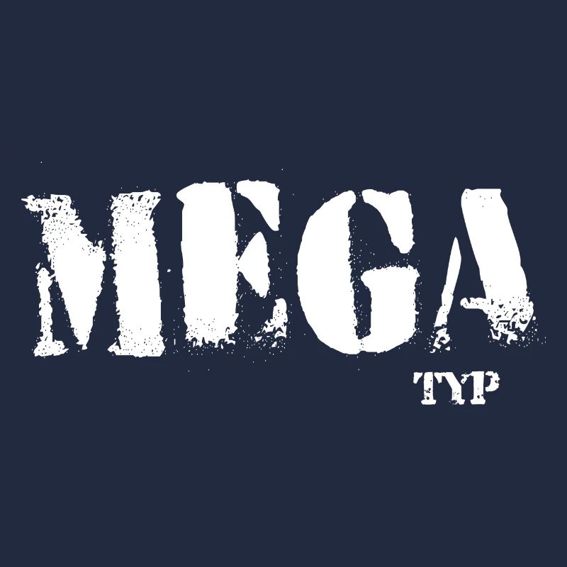 Mega Typ Grunge Schriftzug ego