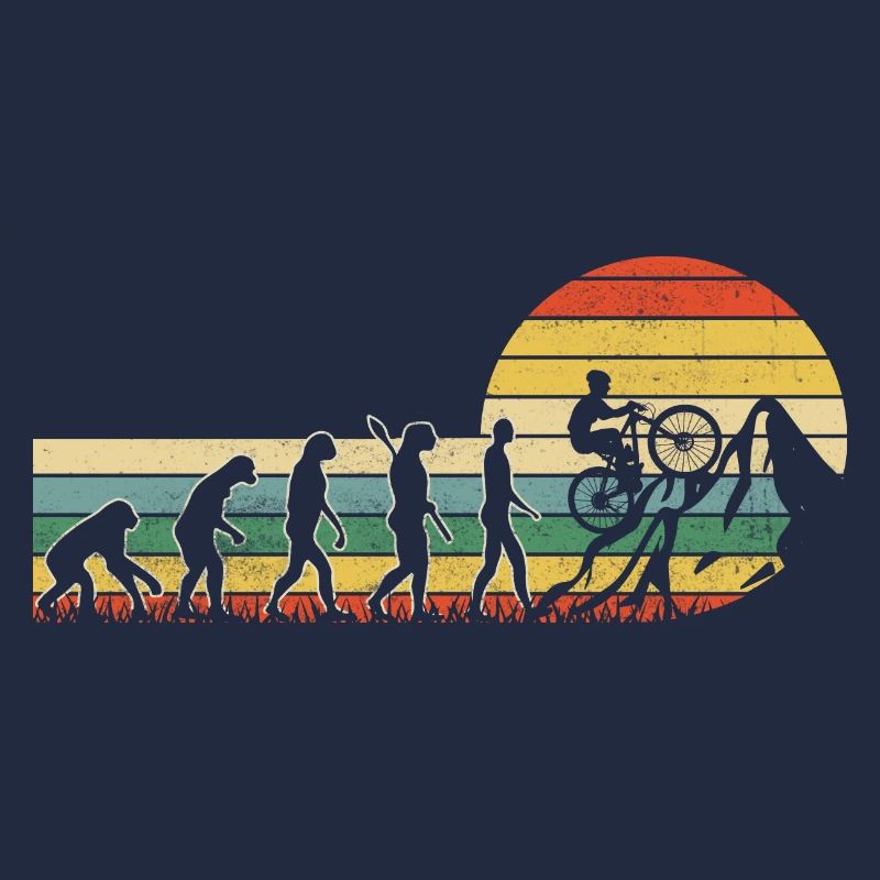 Evolution Mountain Biker Cycling Mountains Nature