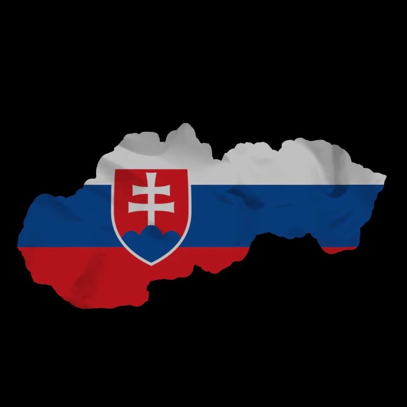 Drapeau de la Slovaquie en forme de pays