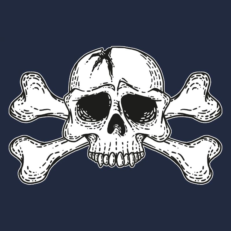 skull with bones