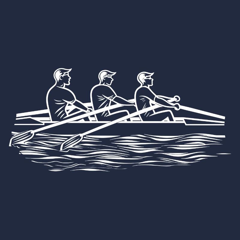 Rowing Team Line Art