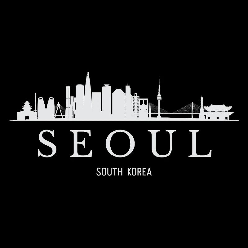 Silhouette de Séoul, Corée du Sud de Séoul
