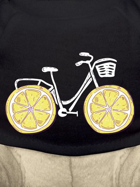 Bicycle with lemons.