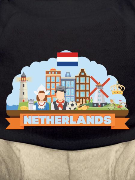 Netherlands travel flat composition