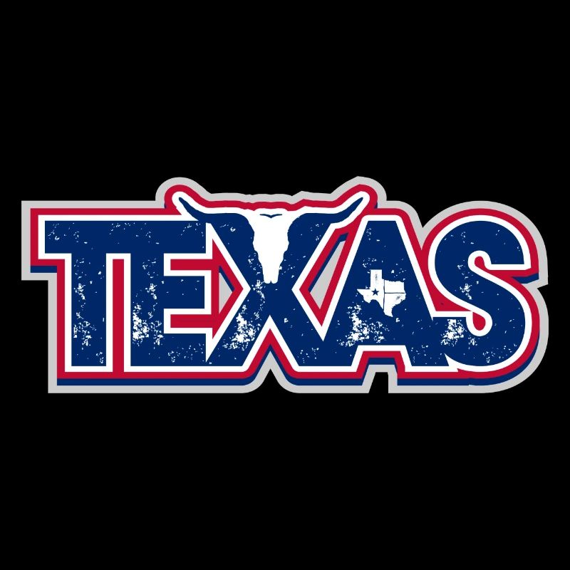 Texas Longhorn Distressed Flagge