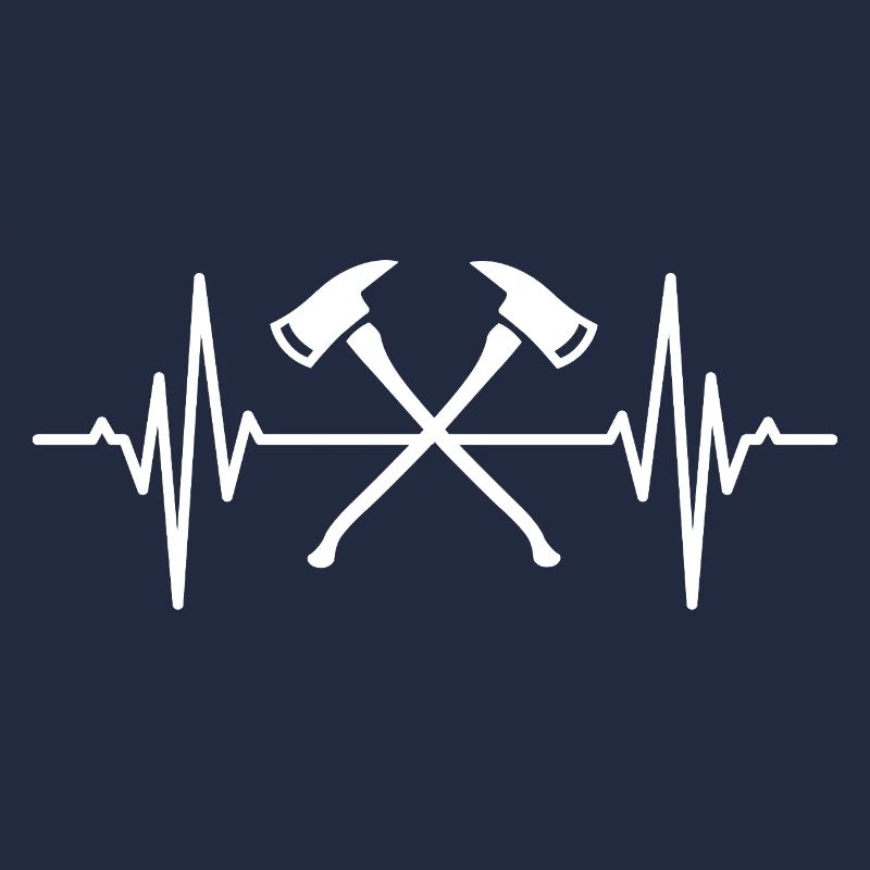 Firefighter Axe Heart Line ECG