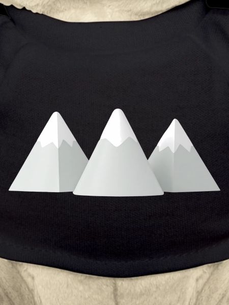 Minimalistische 3D-Schneeberge