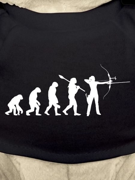 Evolution der Bogenschießfrau Bogenjägerin Sportgeschenk