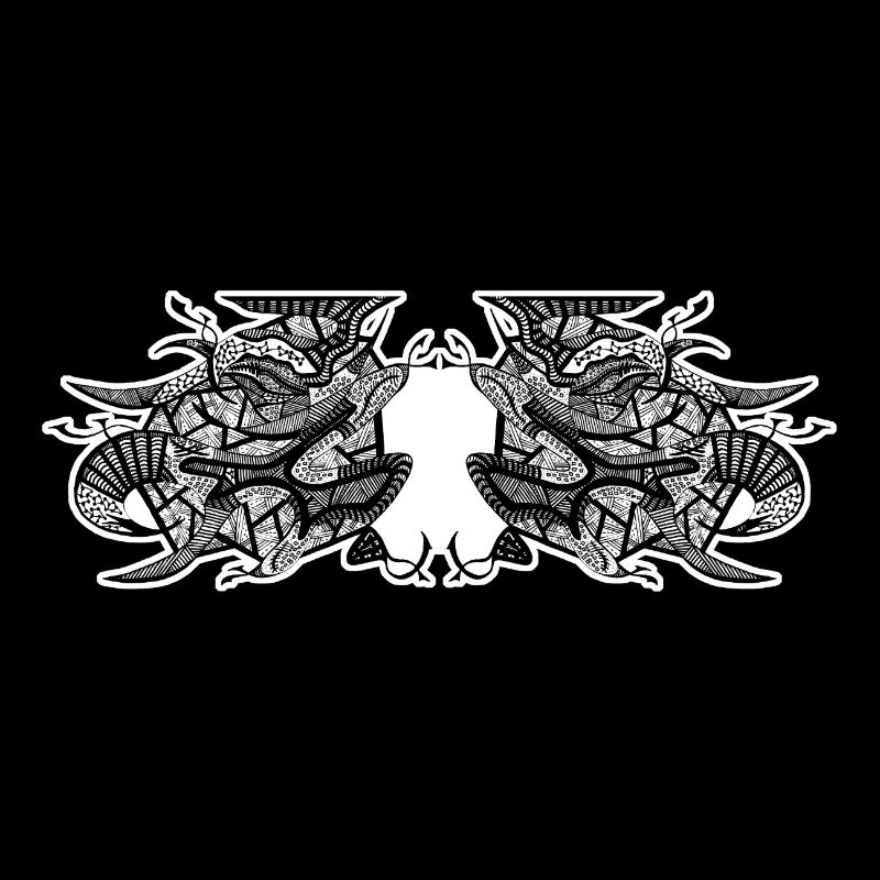 Schwarz-Weiß abstraktes Design Nr. 7