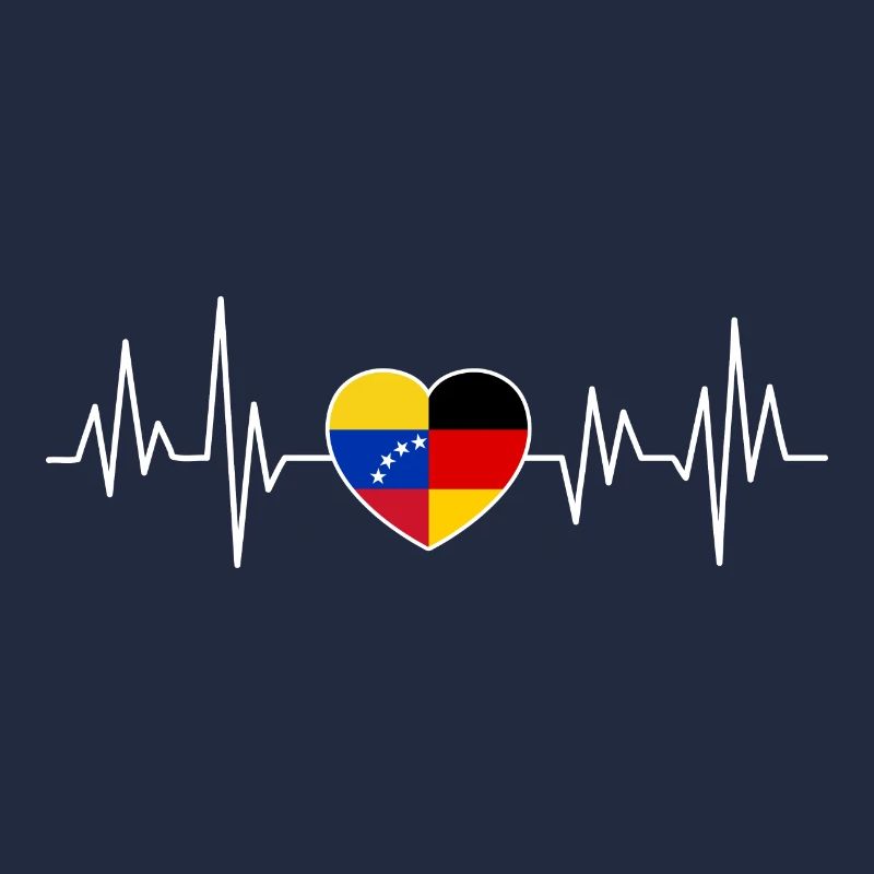 Venezuela Germany Flag Two Countries