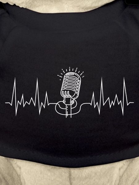 wave line microphone white