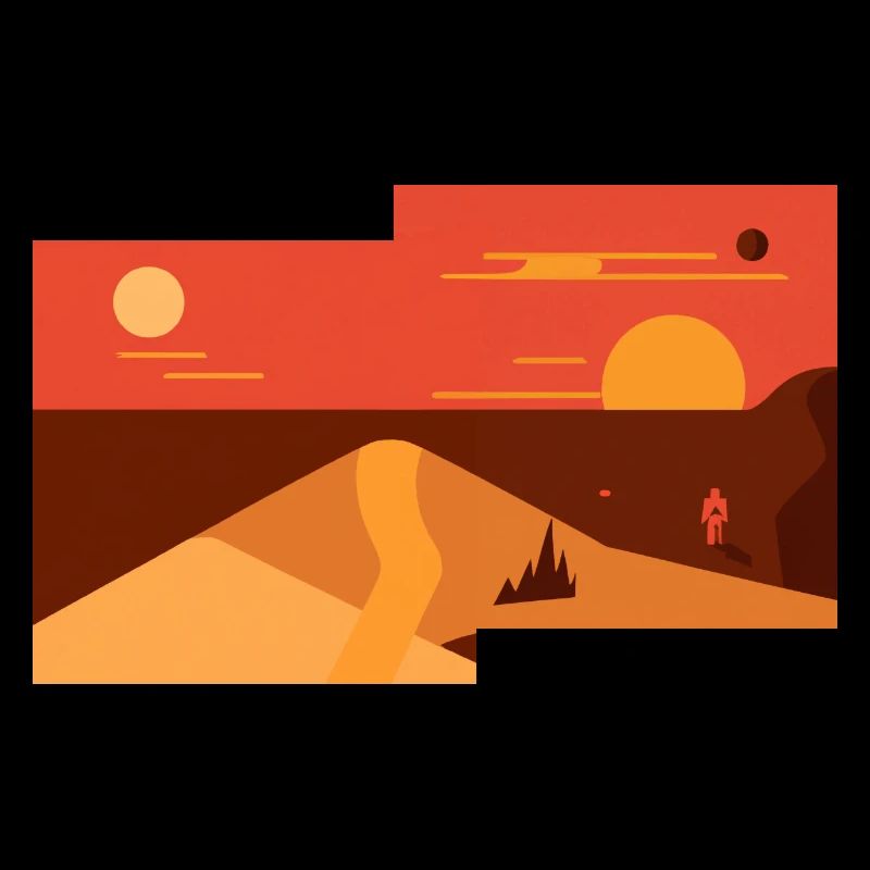 Mars moderne - peinture abstraite d’une IA