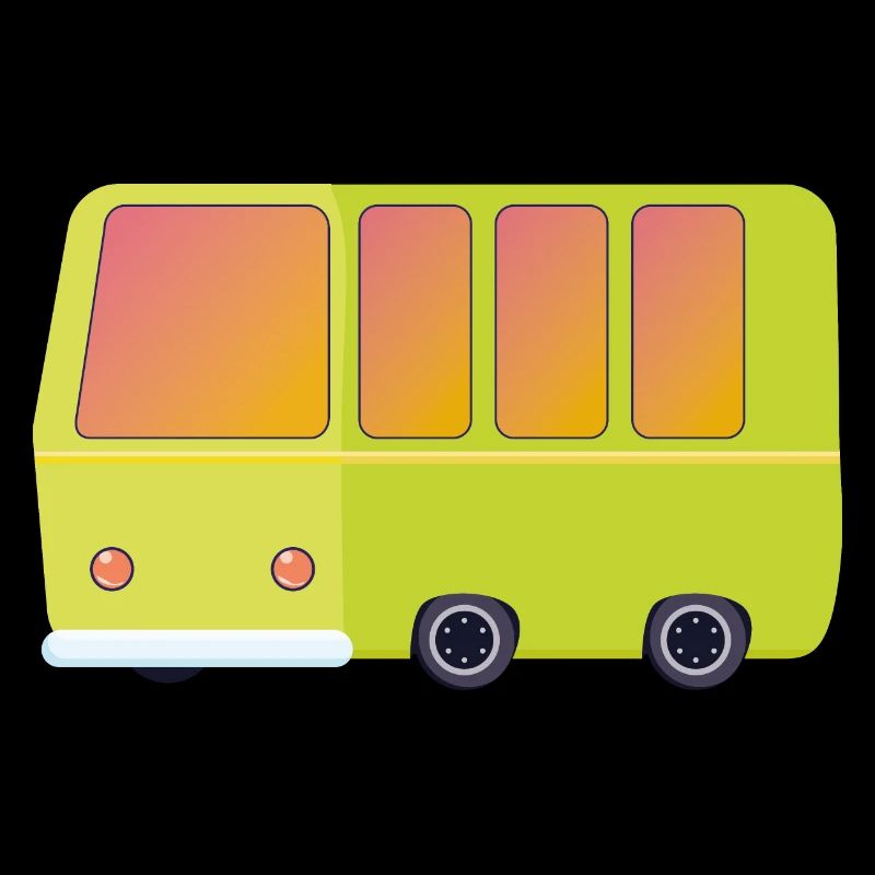 Der farbige Bus.