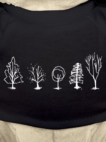 Five Tree Lineart Forest