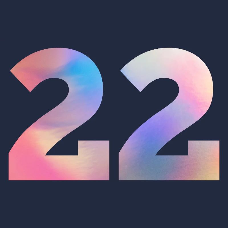 Numéro 22 coloré