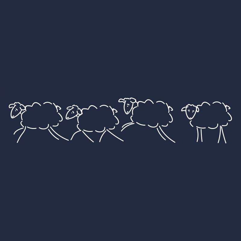 Moutons dans la rangée