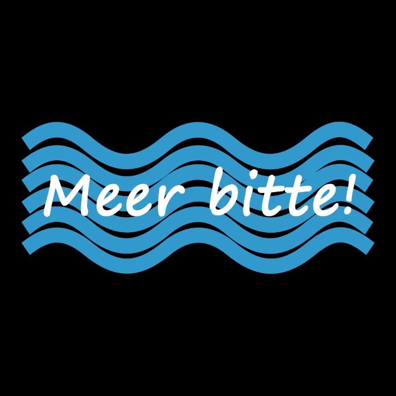 Meer bitte mit Wellenmuster