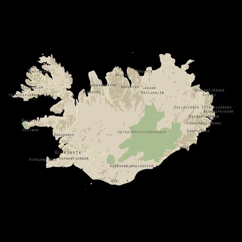 Carte de l’Islande
