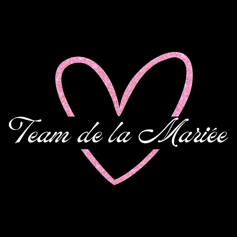 Das Brautteam Pink Herz Glitzer