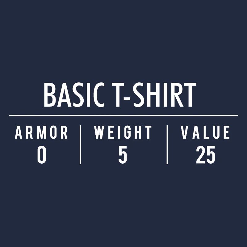 Basic T-Shirt Armor 0 Weight Value 25 RPG Gaming 