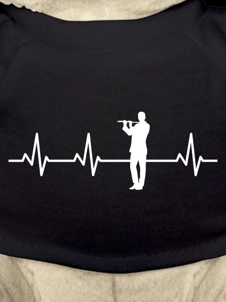 Flute player pulse line ECG
