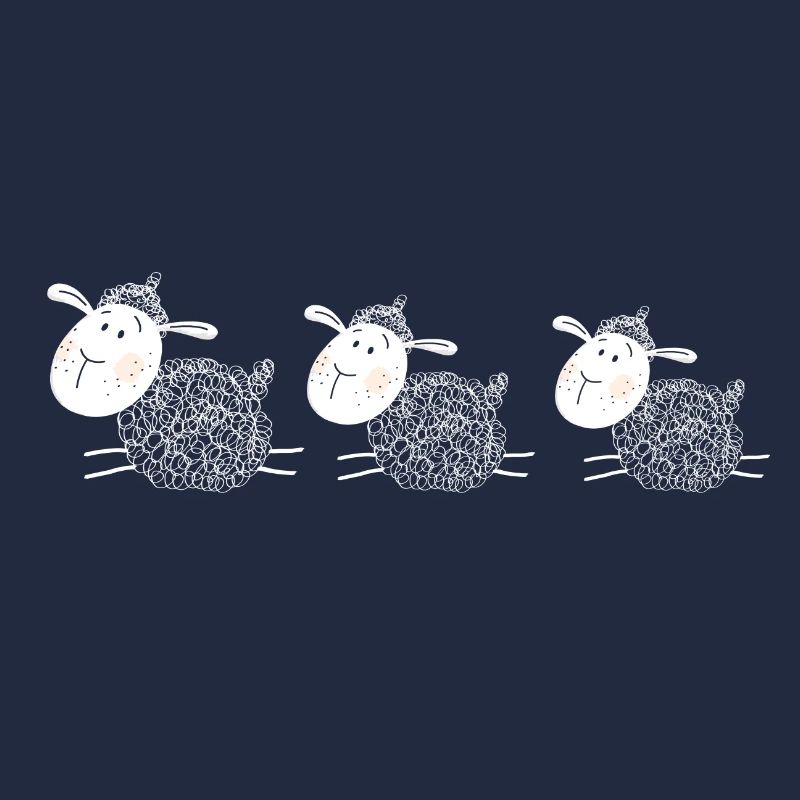 Three sheep are best friends - sheep - lamb