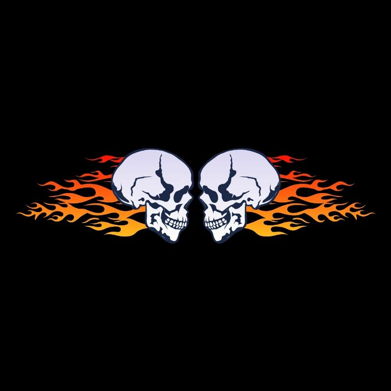 skull skull flame flame flame